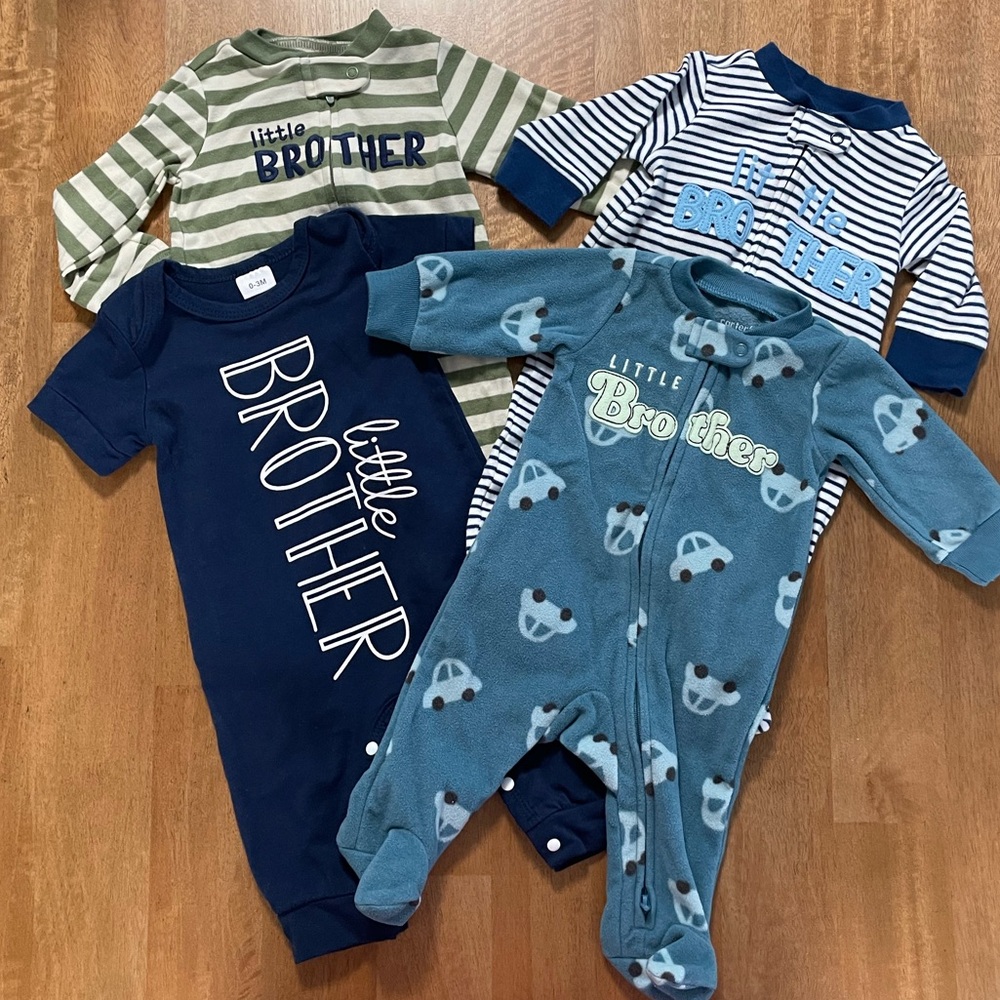 Little Brother Infant Sleeper - Blue and Green